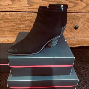 Vince Camuto Grace Women’s Black Ankle Booties GOAT Leather Size 8.5